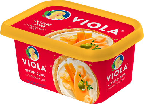 Сыр плавленый VIOLA Четыре сыра 50%, без змж, 400г, фото