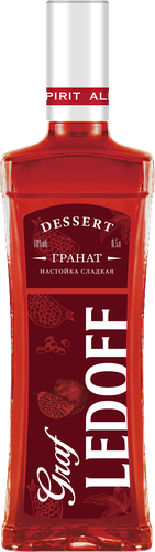 Настойка GRAF LEDOFF DESSERT Гранат сладкая 19%, 0.5л