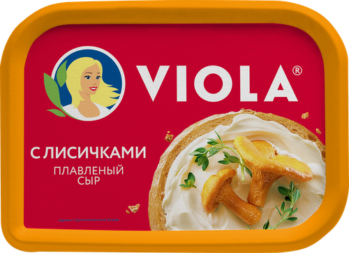 Сыр плавленый VIOLA с лисичками 50%, без змж, 200г, детальное фото