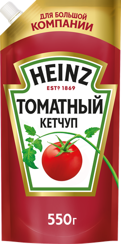Кетчуп HEINZ Томатный, 550г, крупный план