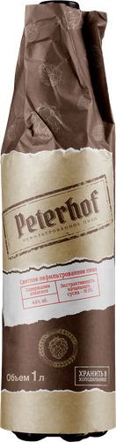 Пиво светлое PETERHOF Нефильтр. неосв. паст. 4,6% ПЭТ, картинка
