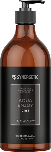 Гель для душа мужской SYNERGETIC Aqua Enjoy 2в1, 750мл, фото