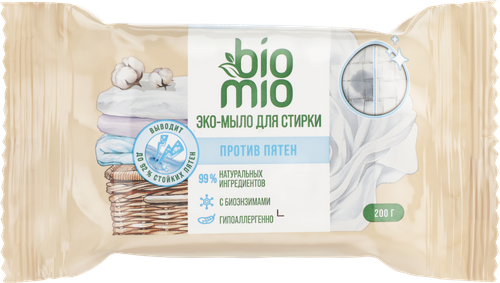 Мыло хозяйственное BIOMIO Bio-Soap экологичное без запаха, 200г, картинка