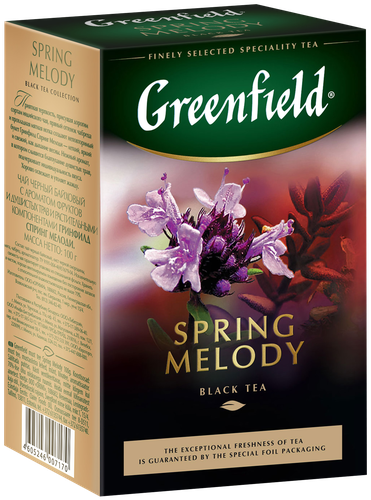 Чай черный GREENFIELD Спринг Мелоди байховый, листовой, 100г, изображение