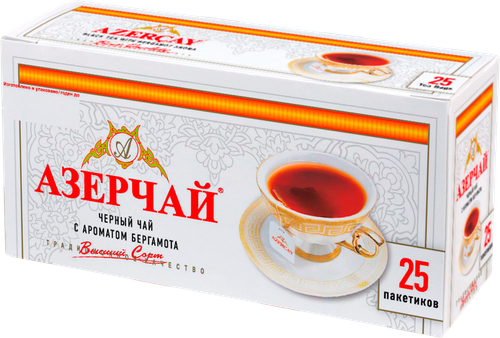 Чай черный АЗЕРЧАЙ с ароматом бергамота, 25пак, фотография