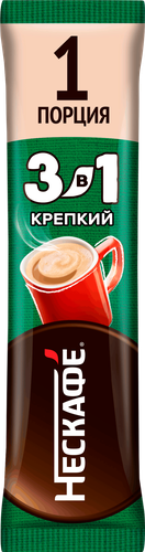 Напиток кофейный растворимый НЕСКАФЕ Крепкий 3в1, 14,5г, фотография
