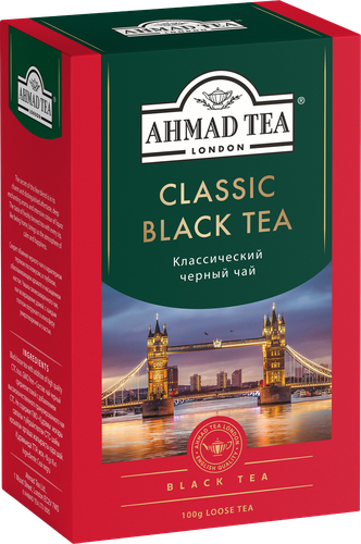 Чай черный AHMAD TEA Классический листовой, 100г, крупный план