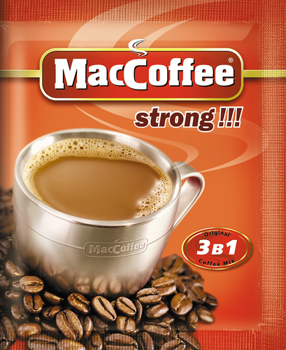 Напиток кофейный растворимый MACCOFFEE Strong 3в1, 16г, фотография