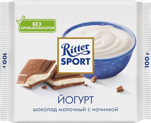Шоколад молочный RITTER SPORT Йогурт, 100г, фото