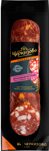 Колбаса сырокопченая ЧЕРКИЗОВО ПРЕМИУМ Брауншвейгская ГОСТ, 200г, картинка