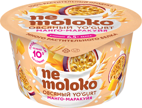 Продукт овсяный NEMOLOKO Yo'gurt Манго, маракуйя, 130г, фото