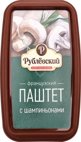 Паштет РУБЛЁВСКИЙ Французский с шампиньонами, 175г, картинка