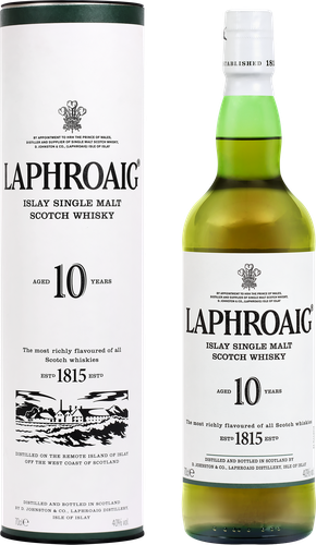 Виски LAPHROAIG Шотландский односолодовый 10 лет 40%, п/у, 0.7л, фото
