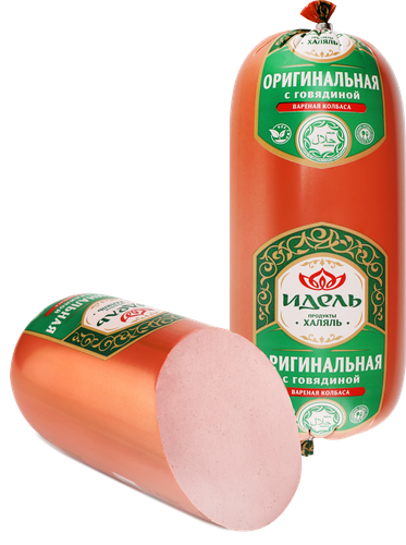 Колбаса вареная ИДЕЛЬ Оригинальная с говядиной, 1кг, вид