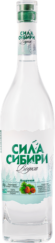 Водка СИЛА СИБИРИ Кедровая особая 40%, 0.5л