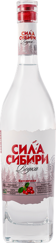 Водка СИЛА СИБИРИ Брусничная особая 40%, 0.5л