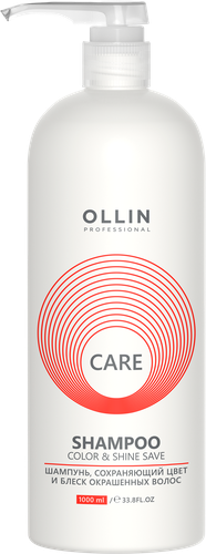 Шампунь OLLIN Care для окрашенных волос, 1л, крупный план