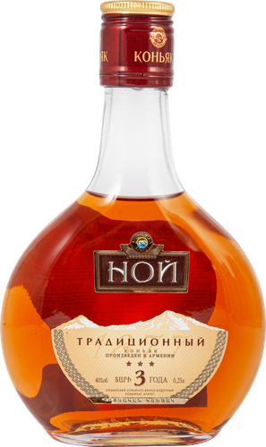 Коньяк НОЙ Традиционный ординарный 3 года 40%, 0.25л, фотография