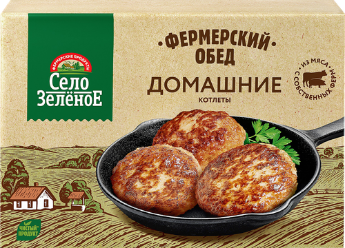 Котлеты СЕЛО ЗЕЛЁНОЕ Домашние, категория В, 500г, фото