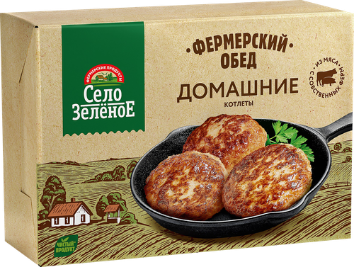 Котлеты СЕЛО ЗЕЛЁНОЕ Домашние, категория В, 500г, изображение