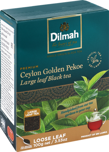 Чай черный DILMAH Golden pekoe цейлонский, листовой, 100г, изображение