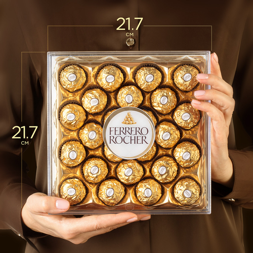 Конфеты FERRERO ROCHER из молочного шоколада с кремовой начинкой, 300г, изображение