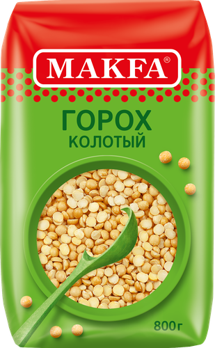 Горох колотый MAKFA шлифованный, 800г, фотография