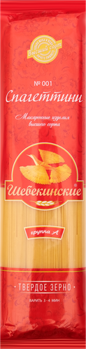 Макароны ШЕБЕКИНСКИЕ Спагеттини №001, 450г, изображение