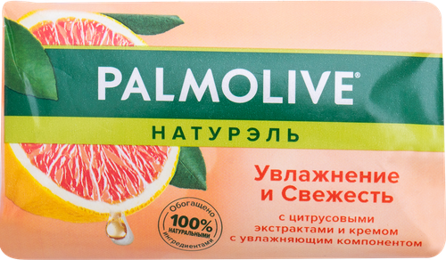 Туалетное мыло PALMOLIVE Натурэль Увлажнение и свежесть с цитрусовыми экстрактами и кремом, 150г, детальное фото