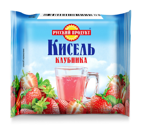 Кисель брикетированный РУССКИЙ ПРОДУКТ Клубничный, 190г, фото