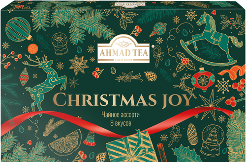 Набор чайный AHMAD TEA Радость Рождества Ассорти 8 вкусов, 40пак, картинка