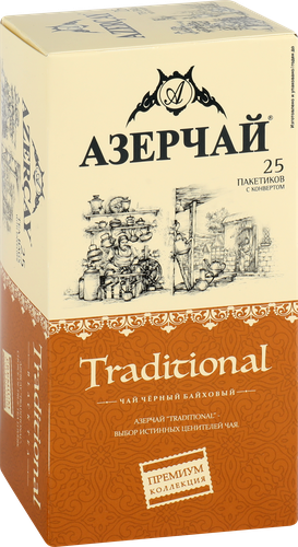 Чай черный АЗЕРЧАЙ Premium collection Traditional байховый, 25пак, фото