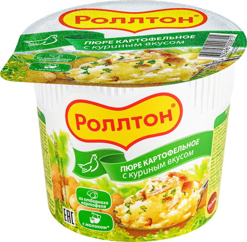 Пюре картофельное РОЛЛТОН с куриным вкусом, 40г, изображение