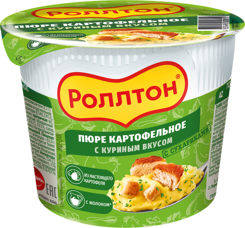 Пюре картофельное РОЛЛТОН с куриным вкусом, 40г, картинка