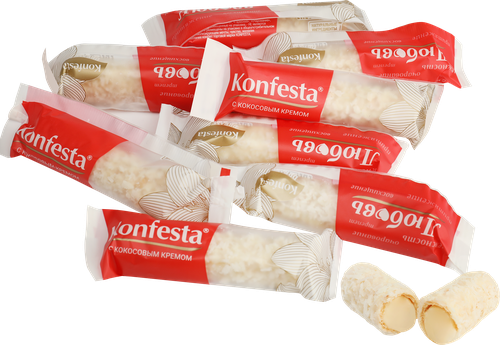 Конфеты KONFESTA Глазированные с кокосовой начинкой, весовые, детальное фото