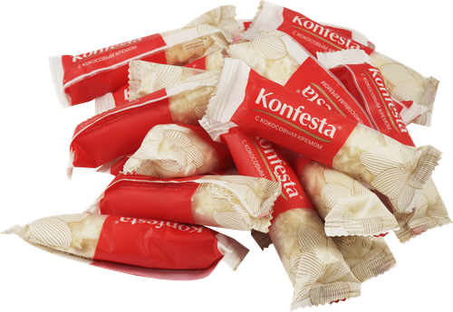 Конфеты KONFESTA Глазированные с кокосовой начинкой, весовые, фотография