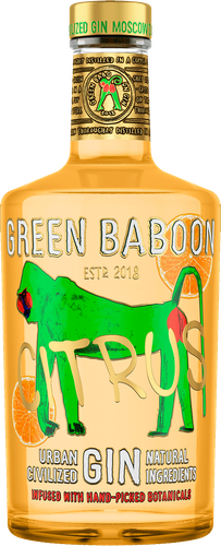 Джин GREEN BABOON Цитрус 40%, 0.7л, картинка