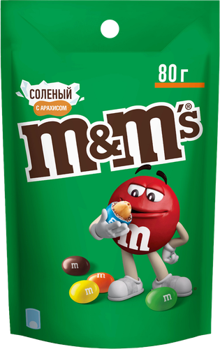 Драже M&M'S с соленым арахисом, 80г, фото