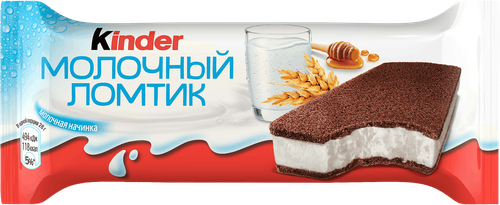 Пирожное бисквитное KINDER Молочный ломтик с молочной начинкой, 28г, детальное фото