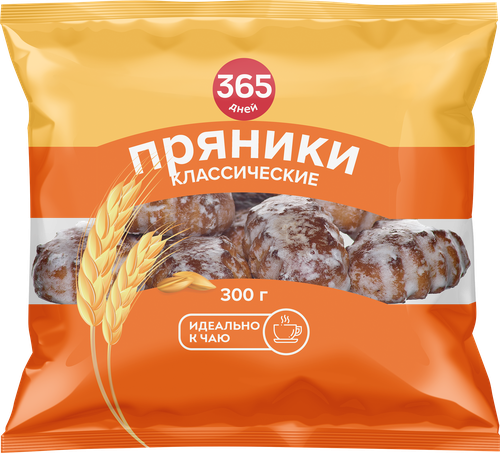 Пряники заварные 365 ДНЕЙ Классические глазированные, 300г, фотография