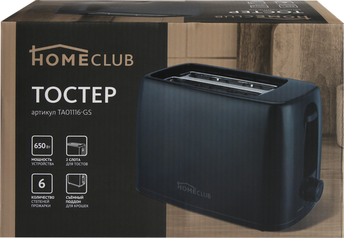 Тостер HOMECLUB TA01116-GS, вид