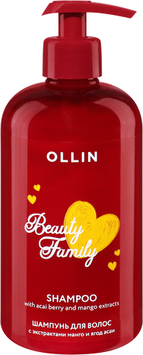 Шампунь для волос OLLIN Beauty family с экстрактами манго и ягод асаи, 500мл, фотография