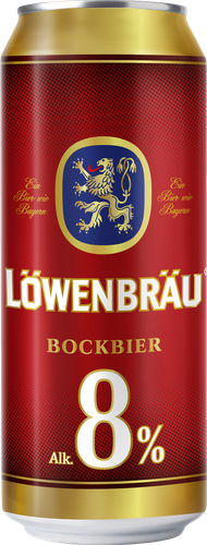 Пиво светлое LOWENBRAU Бокбир Крепкое пастеризованное 8%, 0.45л, фото