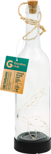 Светильник на солнечной батарее GIARDINO CLUB светящаяся бутылка 7,7х7,7х31см, Арт. 783393, вид