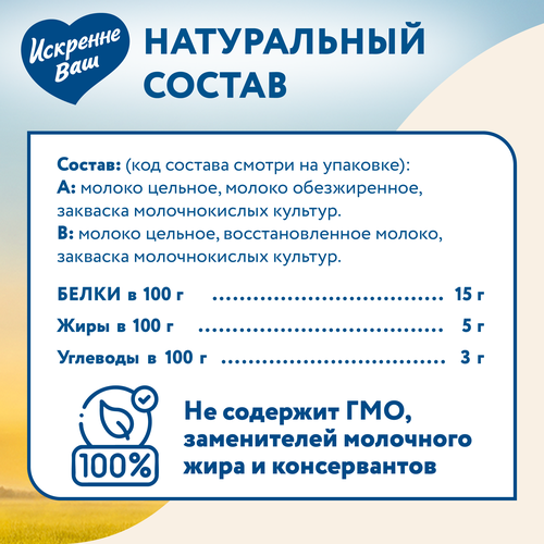 Творог рассыпчатый ИСКРЕННЕ ВАШ 5%, без змж, 500г, фото