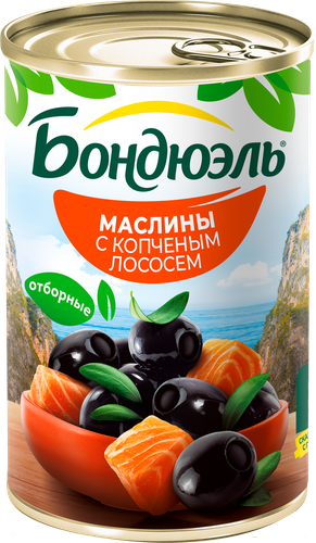 Маслины с копченым лососем БОНДЮЭЛЬ, 300г, изображение