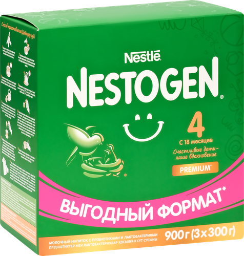 Молочко детское NESTOGEN 4, с 18 месяцев, 900г, крупный план