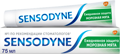 Зубная паста SENSODYNE Ежедневная защита Морозная Мята, 75мл, фото