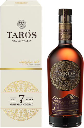 Коньяк TAROS Армянский марочный&nbsp;7 лет&nbsp;выдержанный&nbsp;КВ 40%, п/у, 0.5л, картинка