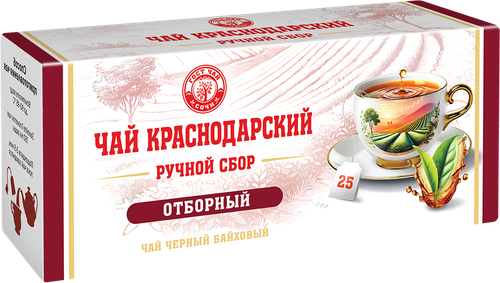 Чай черный КРАСНОДАРСКИЙ ГОСТ ЧАЙ РУЧНОЙ СБОР Классический байховый, 25пак, фото